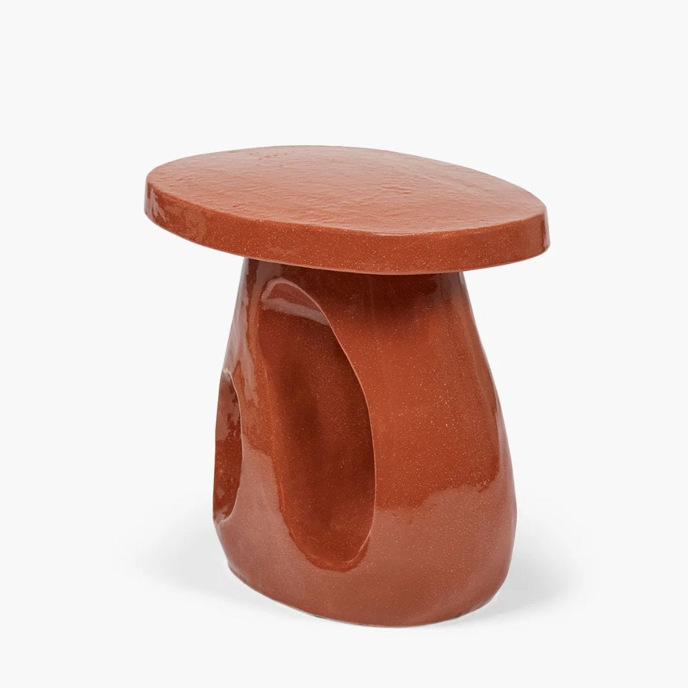 Βοηθητικό Τραπέζι 10 rust Amé Καφέ Terracotta Κεραμικό L 52 W 37 H 45 cm SERAX