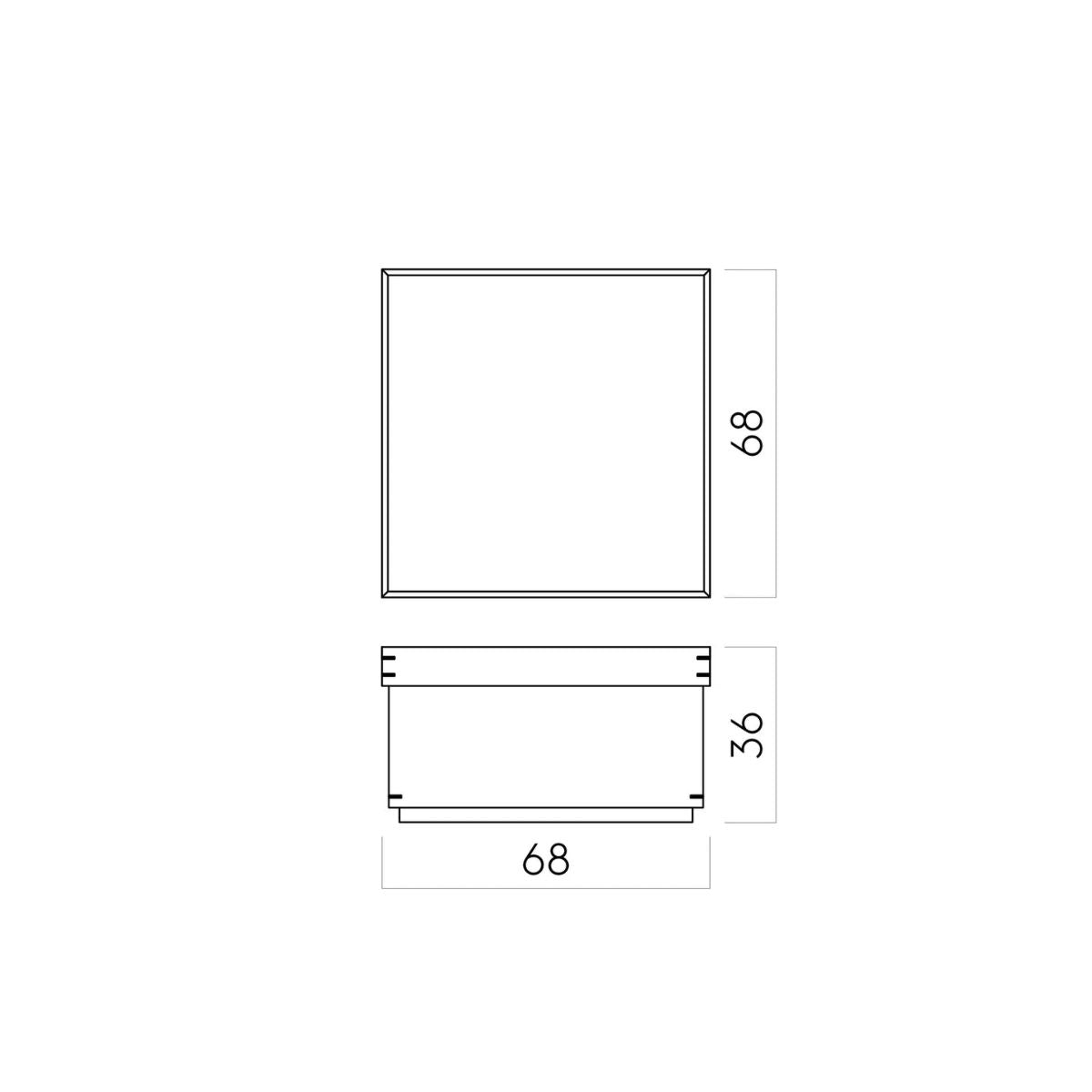 KRISTINA DAM studio table Ιαπωνικό τραπεζάκι Δρυς 68x68x36cm KRISTINA DAM