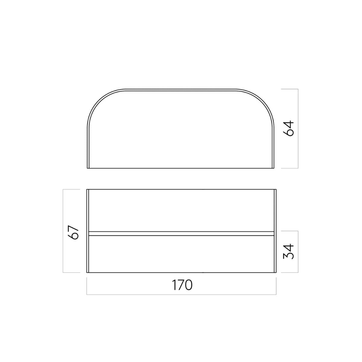 KRISTINA DAM studio bench Πάγκος Σαλονιού Bauhaus Μπεζ 64x17067cm KRISTINA DAM
