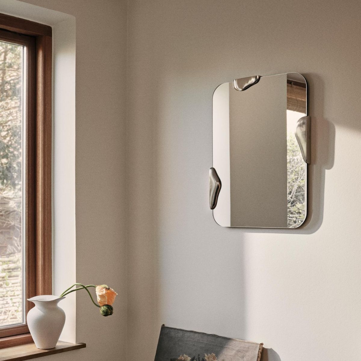 Broste Copenhagen Mirror Καθρέφτης Roberta S - Ασημί Φινίρισμα, Καθρέφτης από γυαλί/Αλουμίνιο,Π46 x Β3 x Υ60 εκ. BROSTE COPENHAGEN