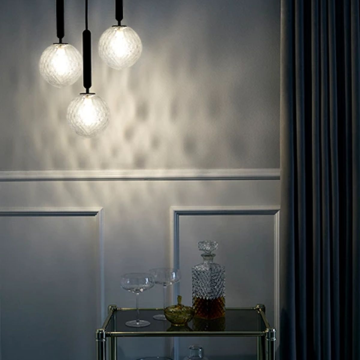 NUURA Φωτιστικό οροφής Φωτιστικό Οροφής MIIRA 3, CLEAR σκούρο γκρι ø330mm x max. 2500 mm 220-240V NUURA