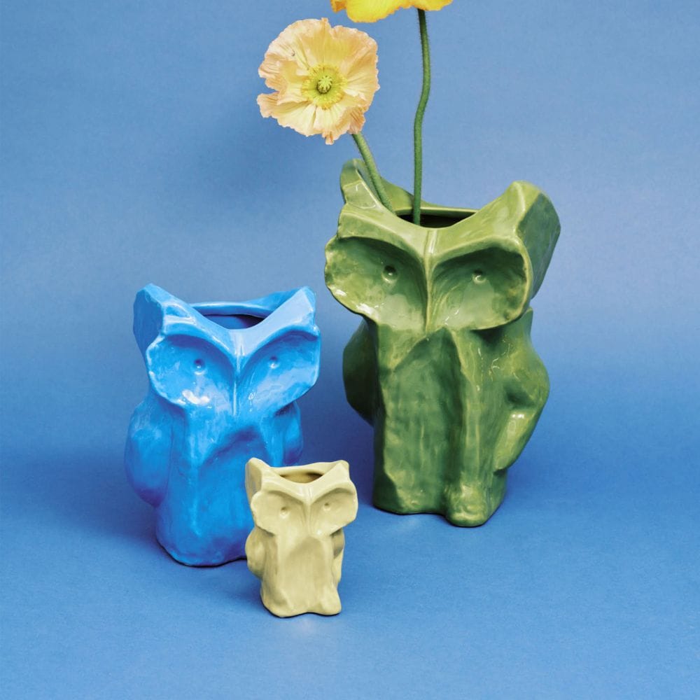 Διακοσμιτικό Βάζο Owl XS Butter Κίτρινο Κεραμικό 13x12x18cm SERAX - MARNI