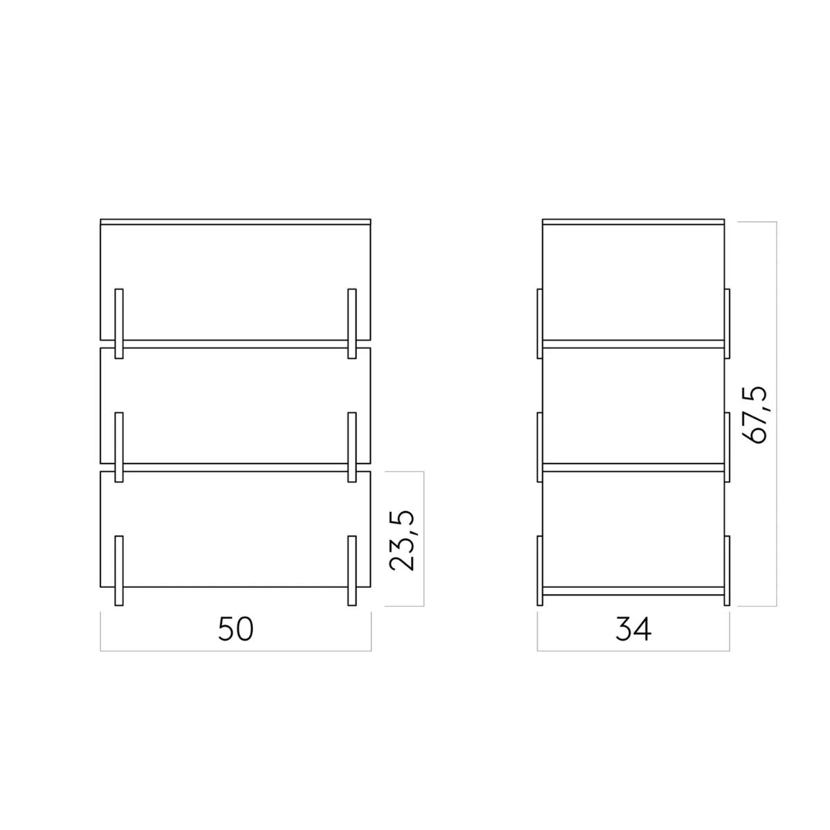KRISTINA DAM studio storage box Κουτί Αποθήκευσης Stack Φυσικό 50x34x67,5cm KRISTINA DAM