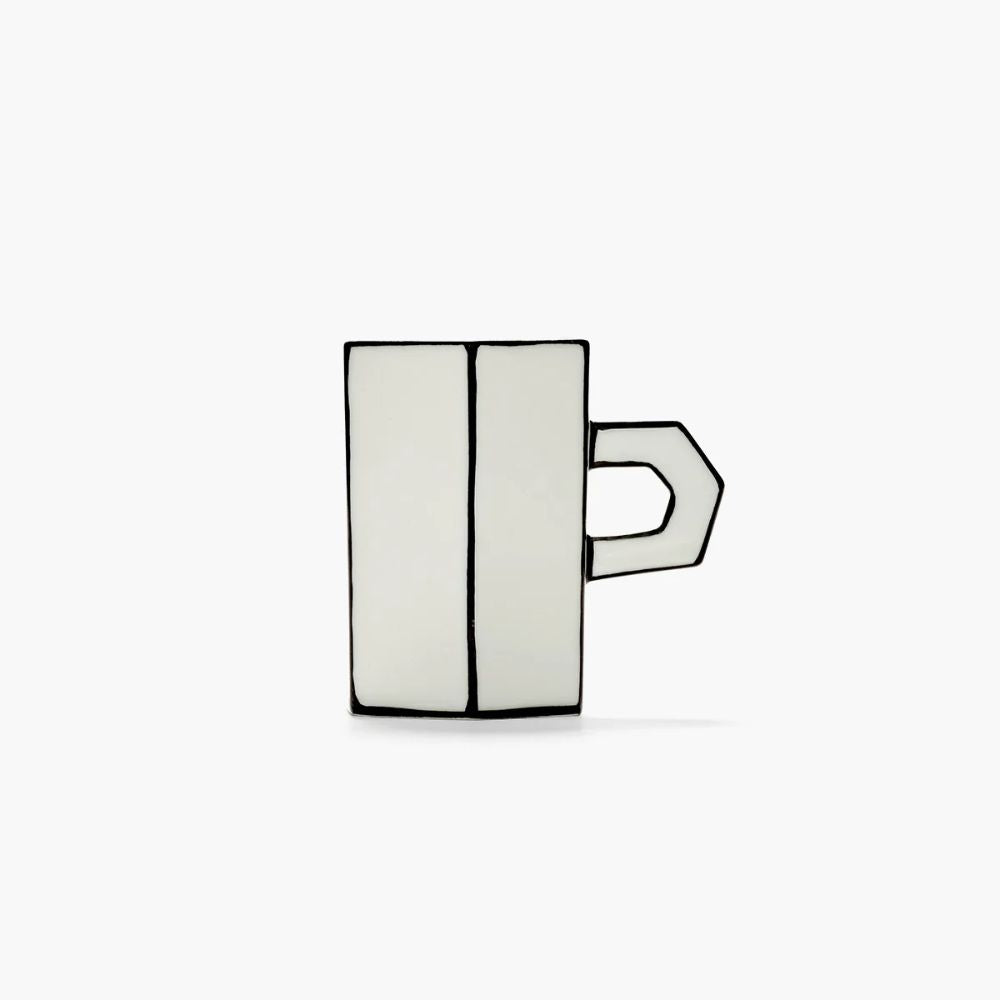 λού Espresso Carte Blanche Λευκό-Μαύρο Πορσελάνη 8x5.8x7.7cm SERAX