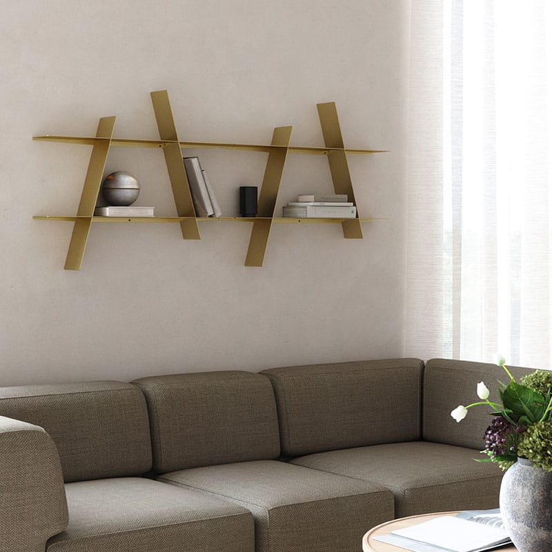 Ράφι A-Shelf Medium Brass Ατσάλι L46xD9xH52 Cm ANDERSEN FURNITURE