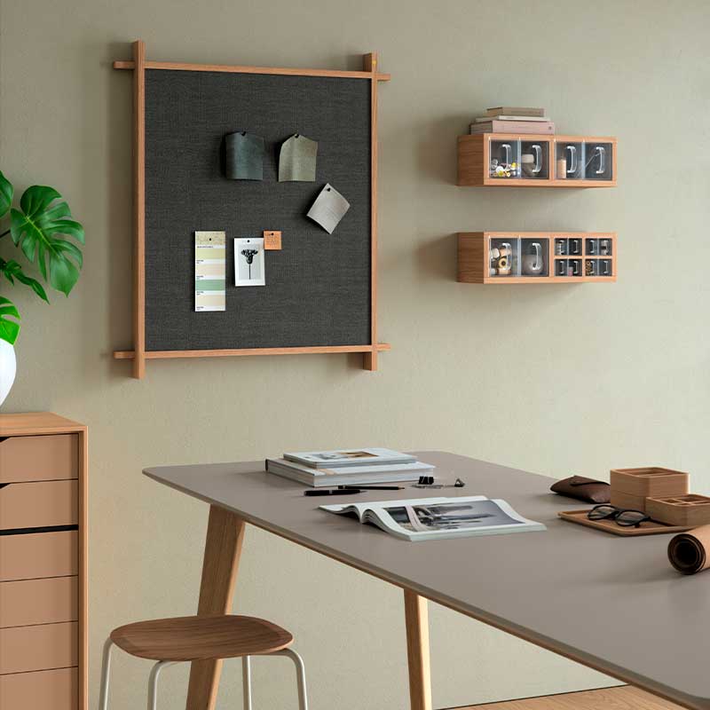 ANDERSEN Ράφι Ράφι Organizer 10 Γυάλινα Συρτάρια Δρύινο Ματ W52xL17xH18 cm ANDERSEN