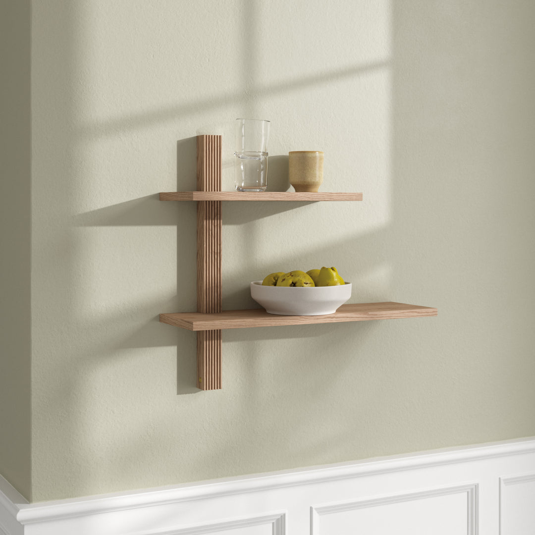 Ραφιέρα Τοίχου Phase - Ξύλο Δρυός Φυσική Απόχρωση L60 x W18 x H55 cm ANDERSEN