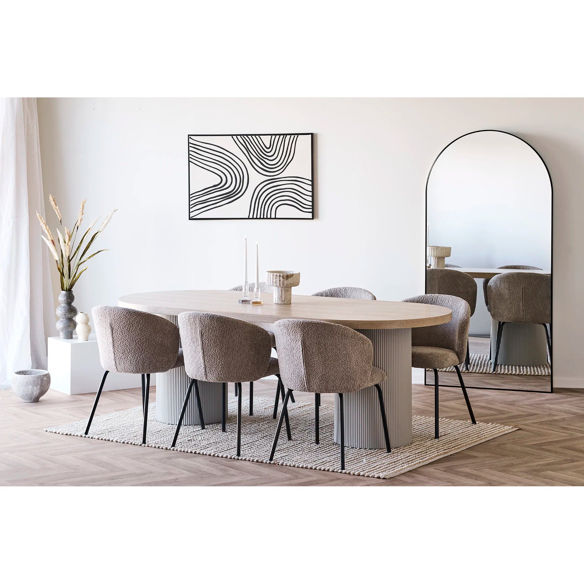 Καθρέφτης Madrid - Αλουμίνιο Μαύρο W90 x H180 cm HOUSE NORDIC