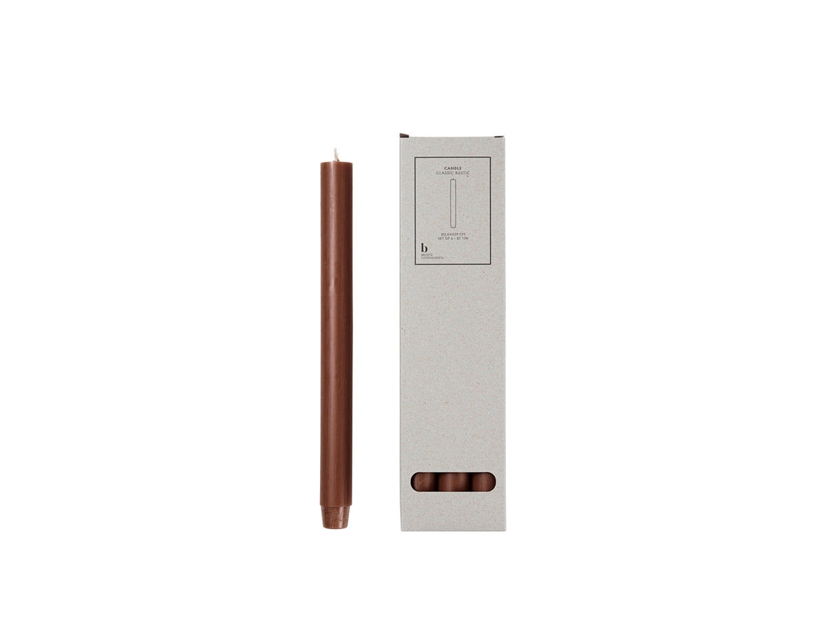 Broste Copenhagen Κεριά Διακοσμητικά Κεριά Rustic Τaper Σετ 6τμχ Καφέ Ø2,6X29 cm 18h Broste Copenhagen