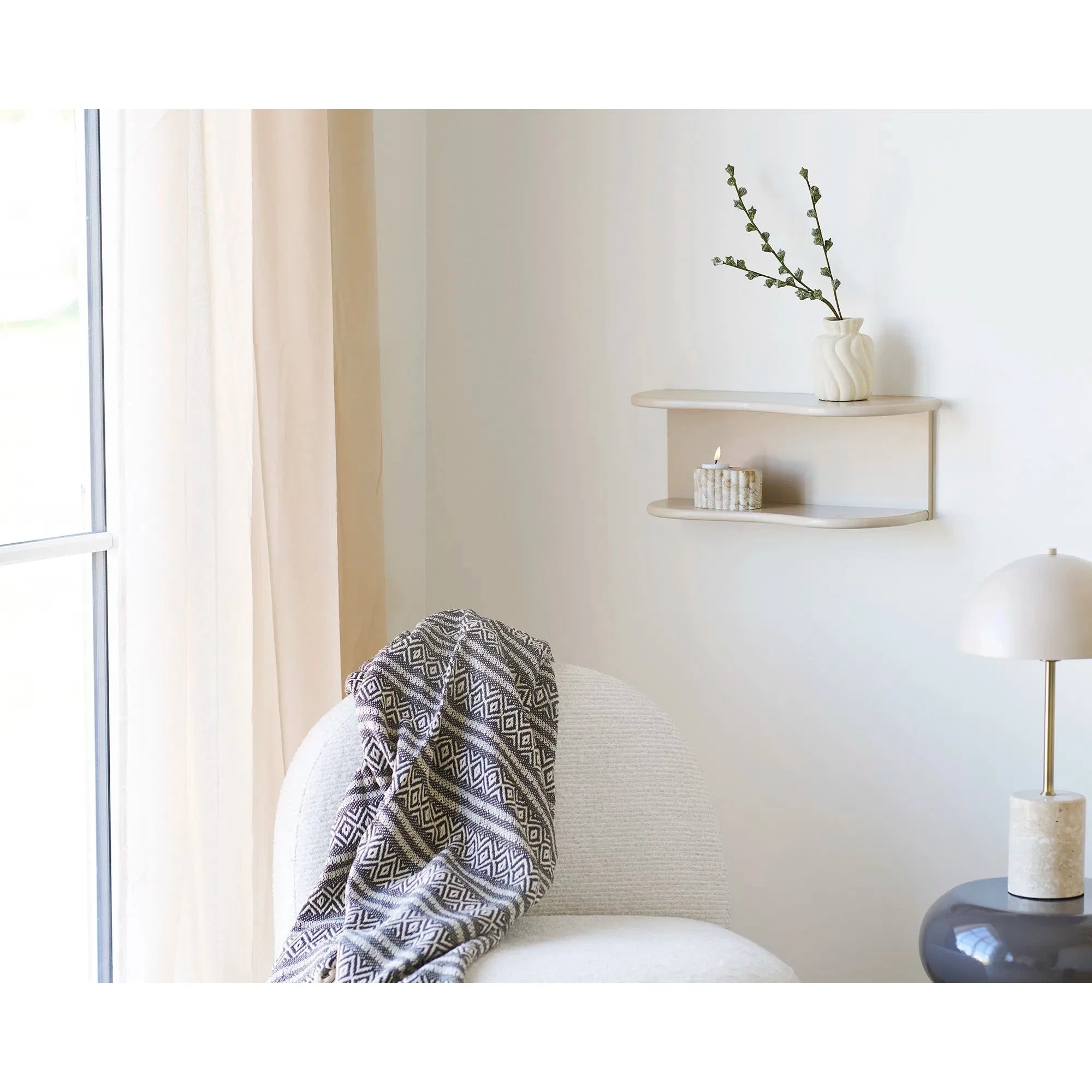 Ράφι Botta - MDF Ξύλο Μπεζ W44 x L17,5 x H18 cm HOUSE NORDIC