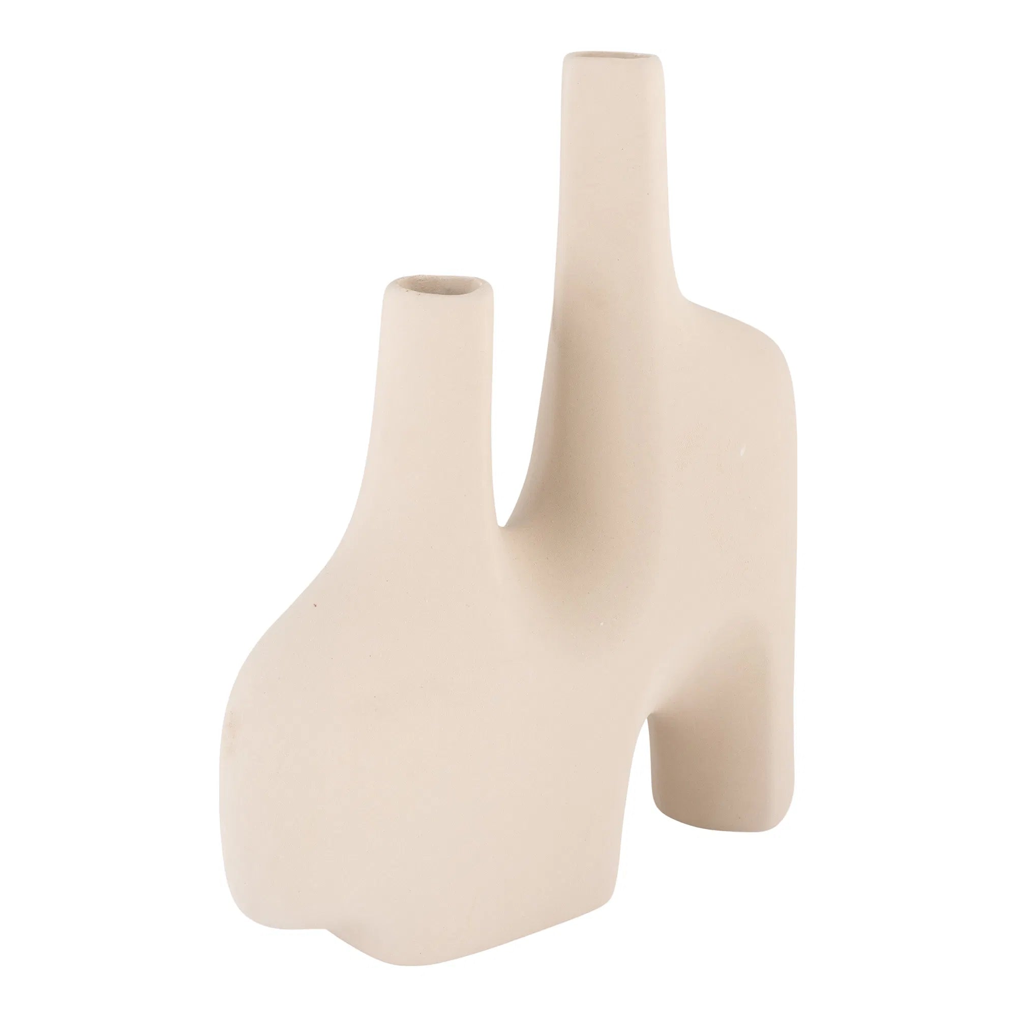 Βάζο Vase - Κεραμικό Μπεζ 23,5x8x27 cm HOUSE NORDIC