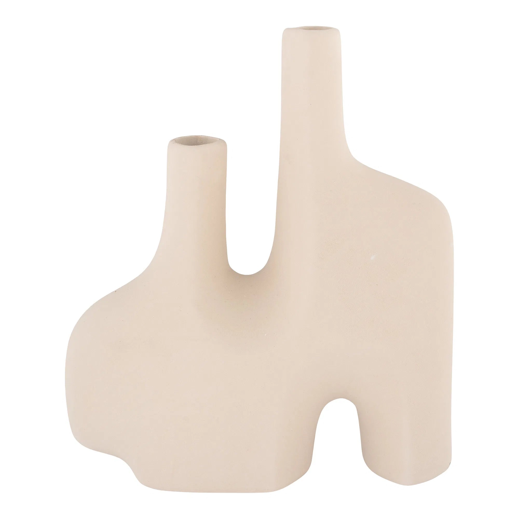 Βάζο Vase - Κεραμικό Μπεζ 23,5x8x27 cm HOUSE NORDIC