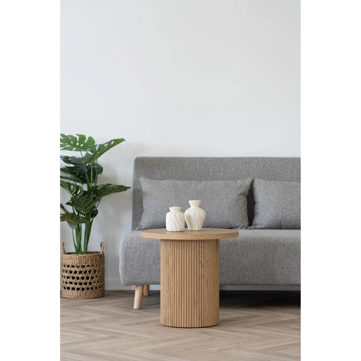 Βάζα Vase - Κεραμικά Άσπρα Σετ Των 2 τμχ W9/11 x L8.8/10.5 x H12/15 cm HOUSE NORDIC
