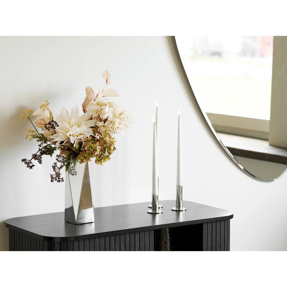 Βάζο Vase - Ανοξείδωτο Ατσάλι Ασημί W8 x L8 x H23 cm HOUSE NORDIC