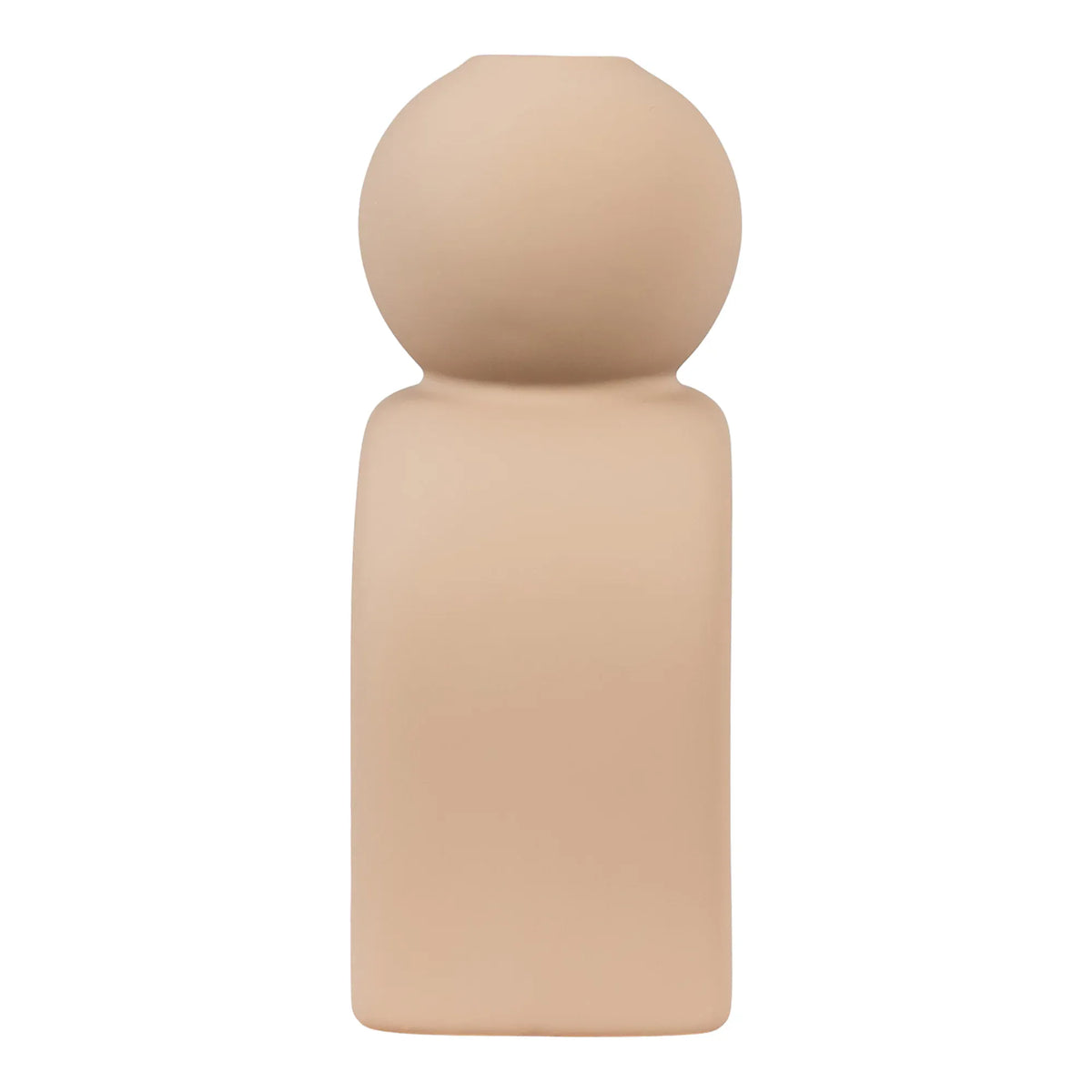 Κηροπήγιο Candle Ηolder Κεραμικό Καφέ Μόκα 10,5x6,5x Η17 cm HOUSE NORDIC