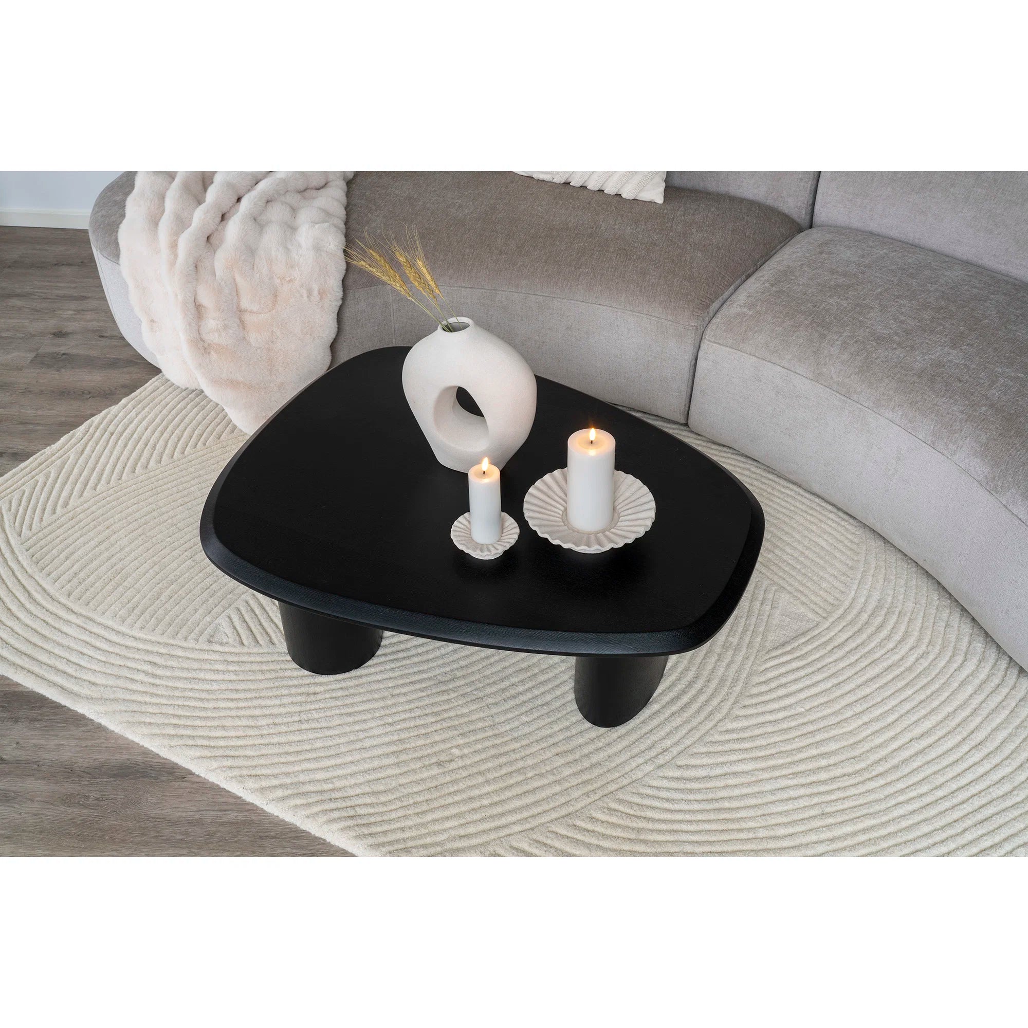 Κηροπήγιο Candle Ηolder Set of 2 Τσιμέντο Άσπρο D11cm/ D21,5cm HOUSE NORDIC