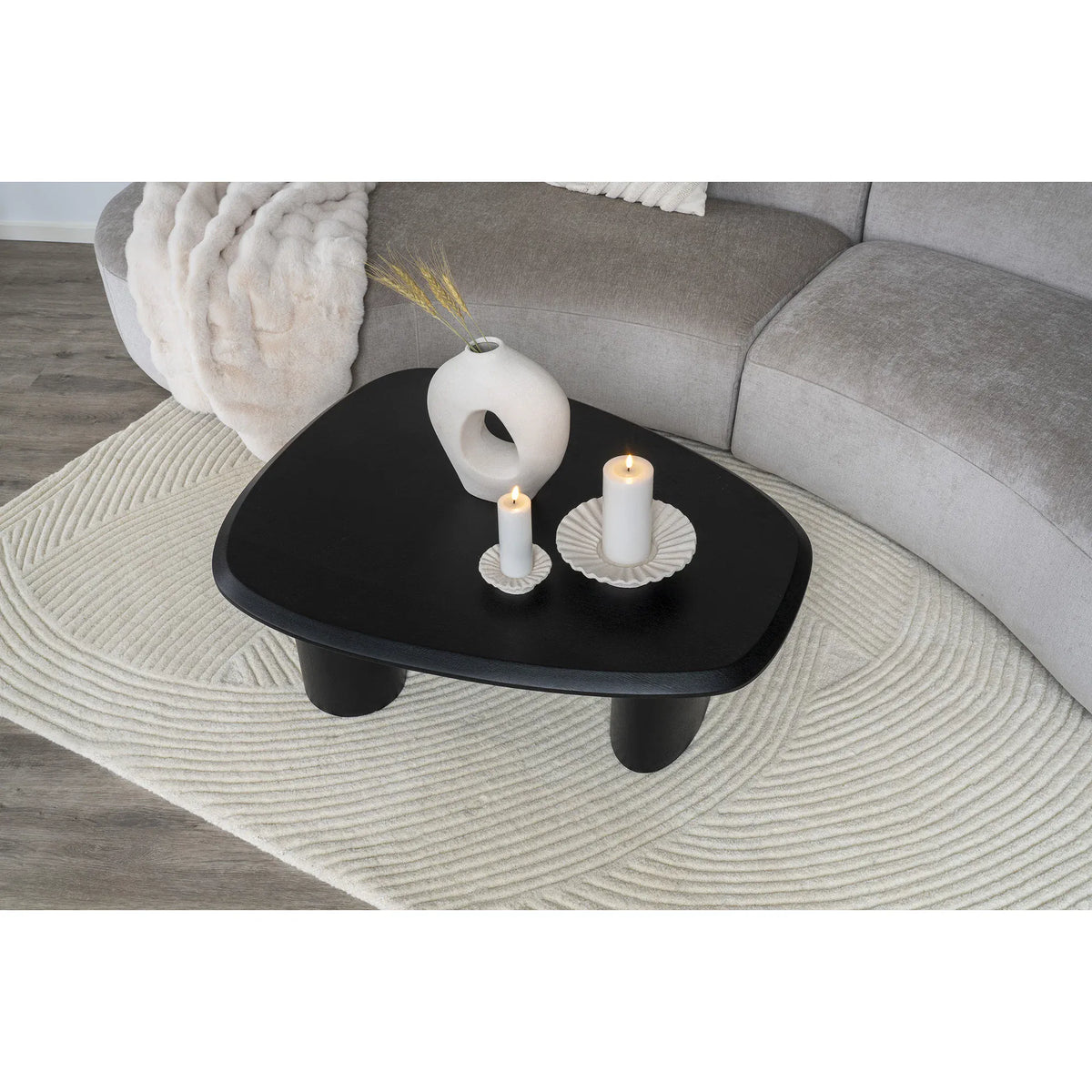 Κηροπήγιο Candle Ηolder Set of 2 Τσιμέντο Άσπρο D11cm/ D21,5cm HOUSE NORDIC