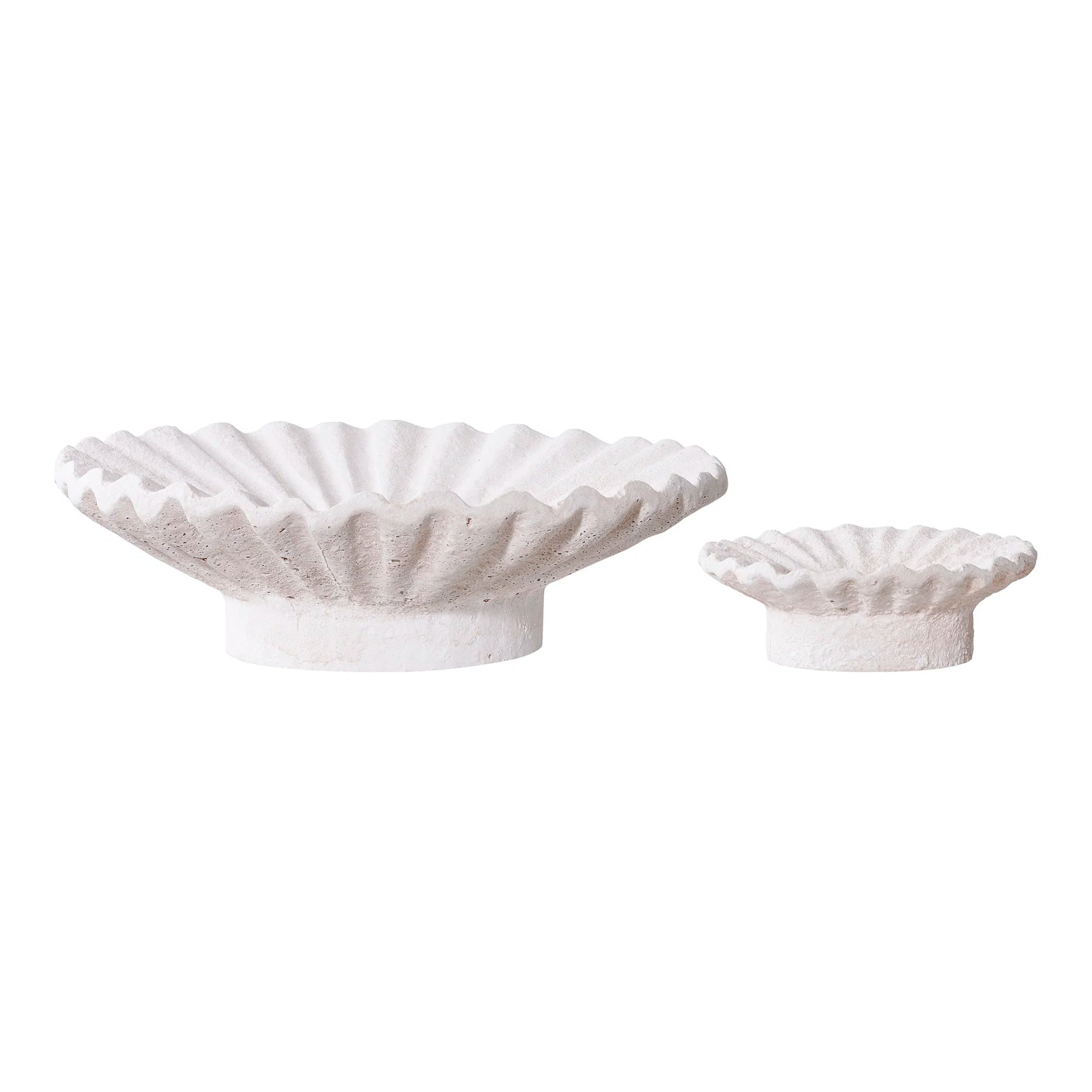 Κηροπήγιο Candle Ηolder Set of 2 Τσιμέντο Άσπρο D11cm/ D21,5cm HOUSE NORDIC