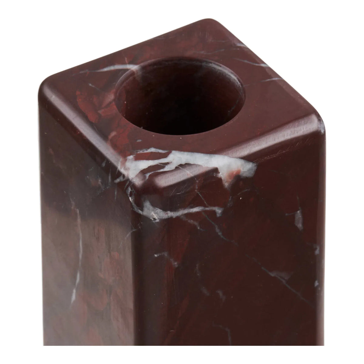 Κηροπήγια Candle Holders - Μάρμαρο Κόκκινα Σετ Των 2 τμχ W4 x L4 x H6.5/11 cm HOUSE NORDIC