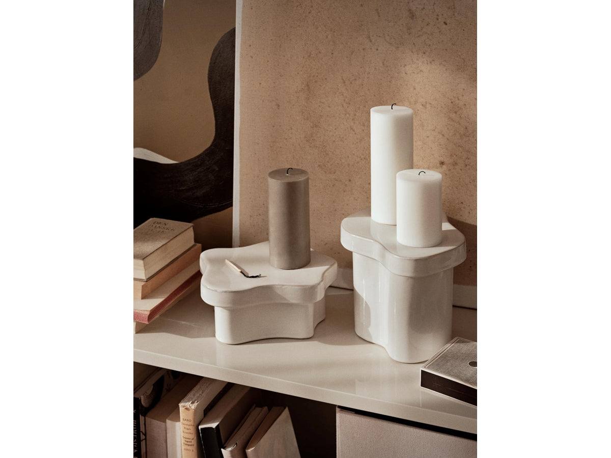 Broste Copenhagen Κεριά Κερί Eco Pillar / Burn Time 35 h Λευκό Ø6,7 x H10 cm Broste Copenhagen