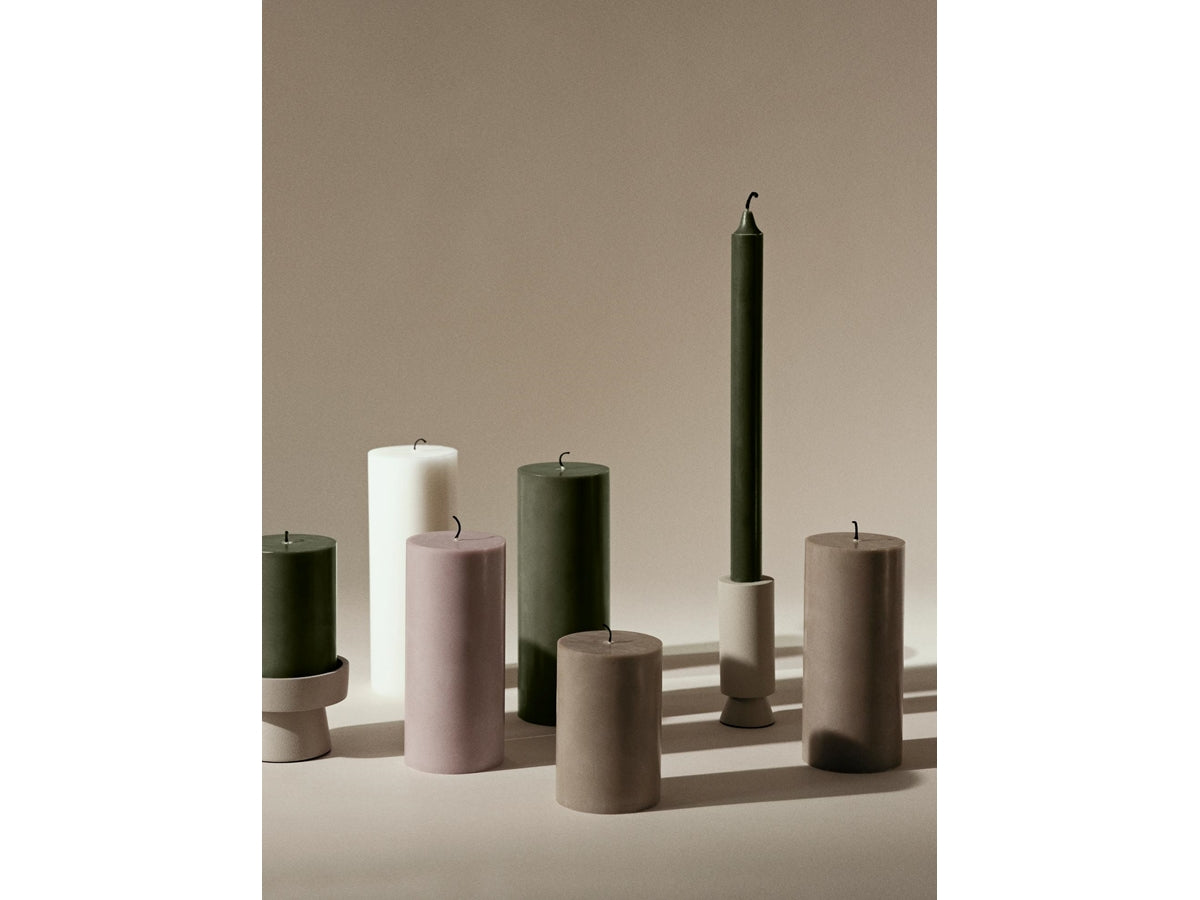 Broste Copenhagen Κεριά Κερί Eco Pillar / Linen Burn Time 35 h Ø6,7 x H10 cm Broste Copenhagen