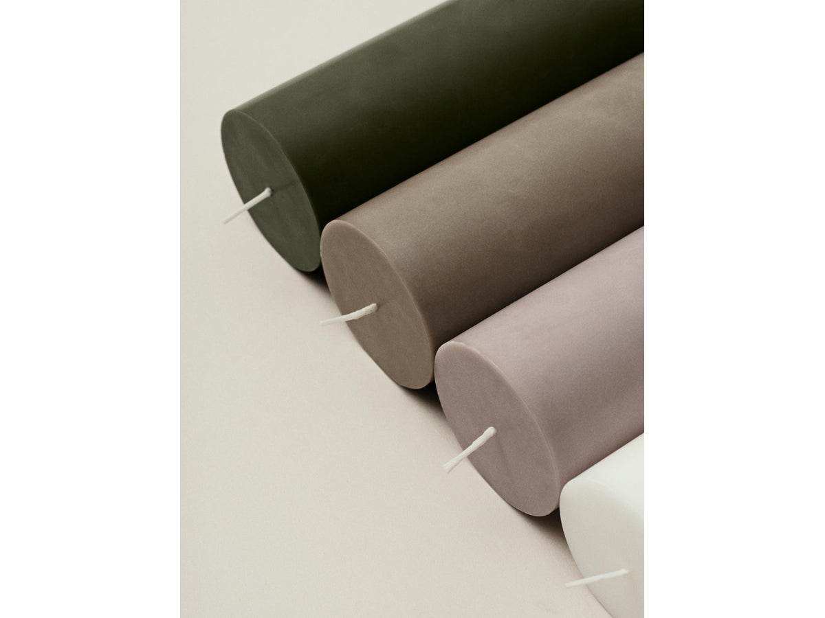 Broste Copenhagen Κεριά Κερί Eco Pillar / Linen Burn Time 35 h Ø6,7 x H10 cm Broste Copenhagen