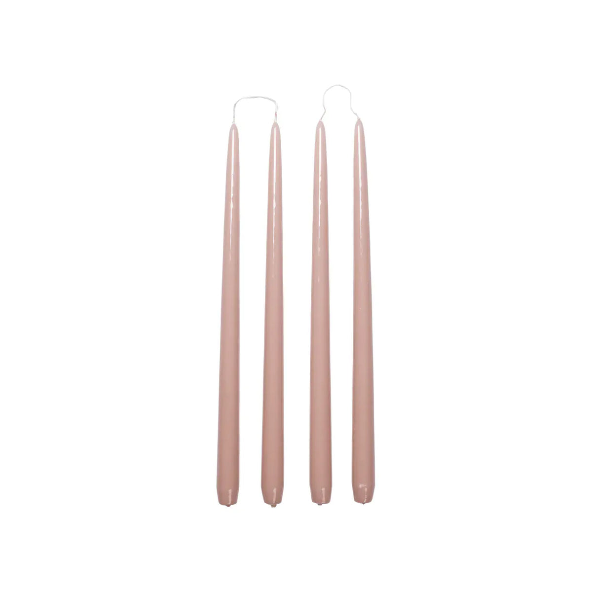 Κερί Smooth Taper - Ροζ Γυαλιστερό Σετ 4 τμχ Burn Time 10.5 Hrs Ø2,2 x H38 cm Broste Copenhagen