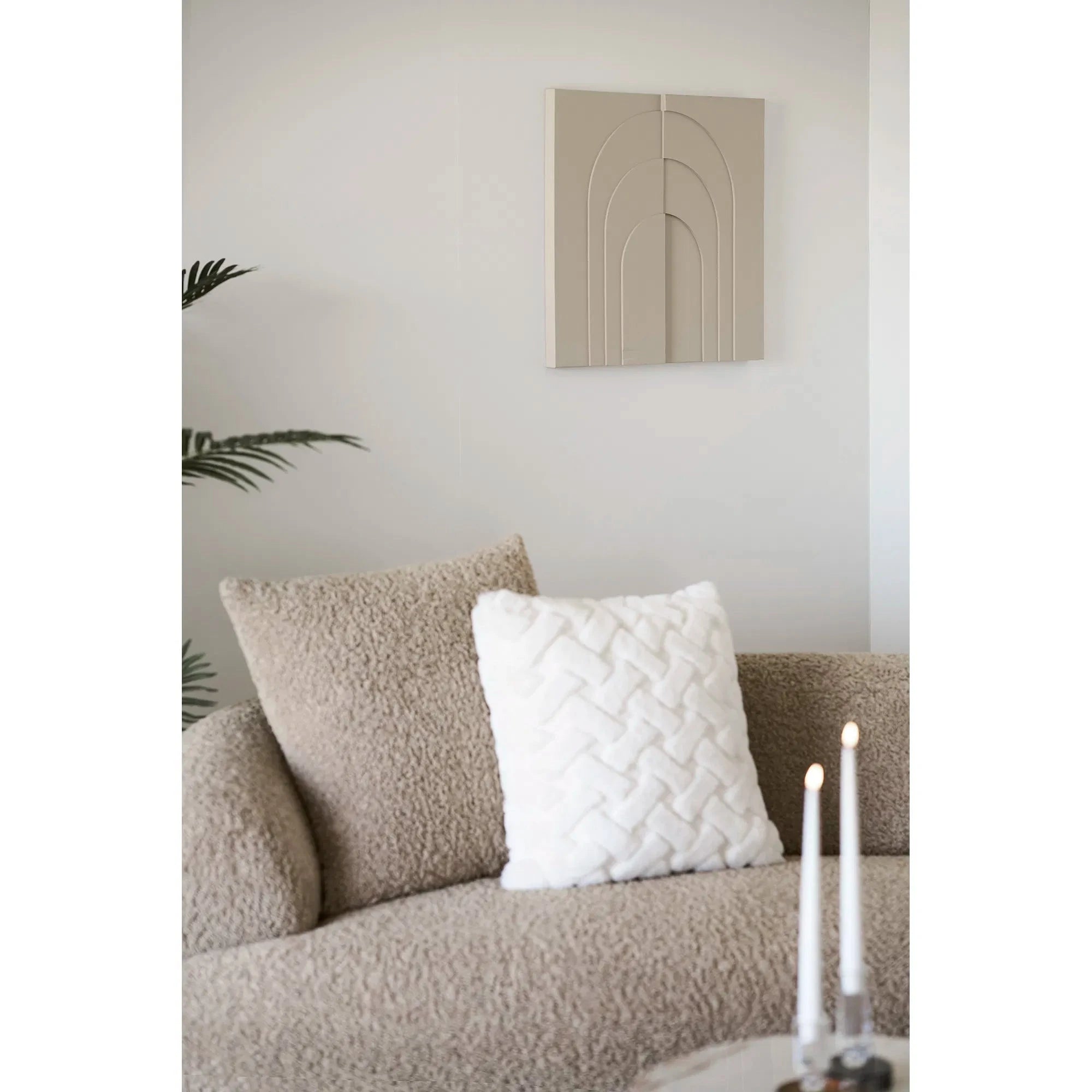 HOUSE NORDIC Πίνακας Έργο Τεχνης Σε Καμβά MDF Ina Μπεζ 60x60 cm HOUSE NORDIC