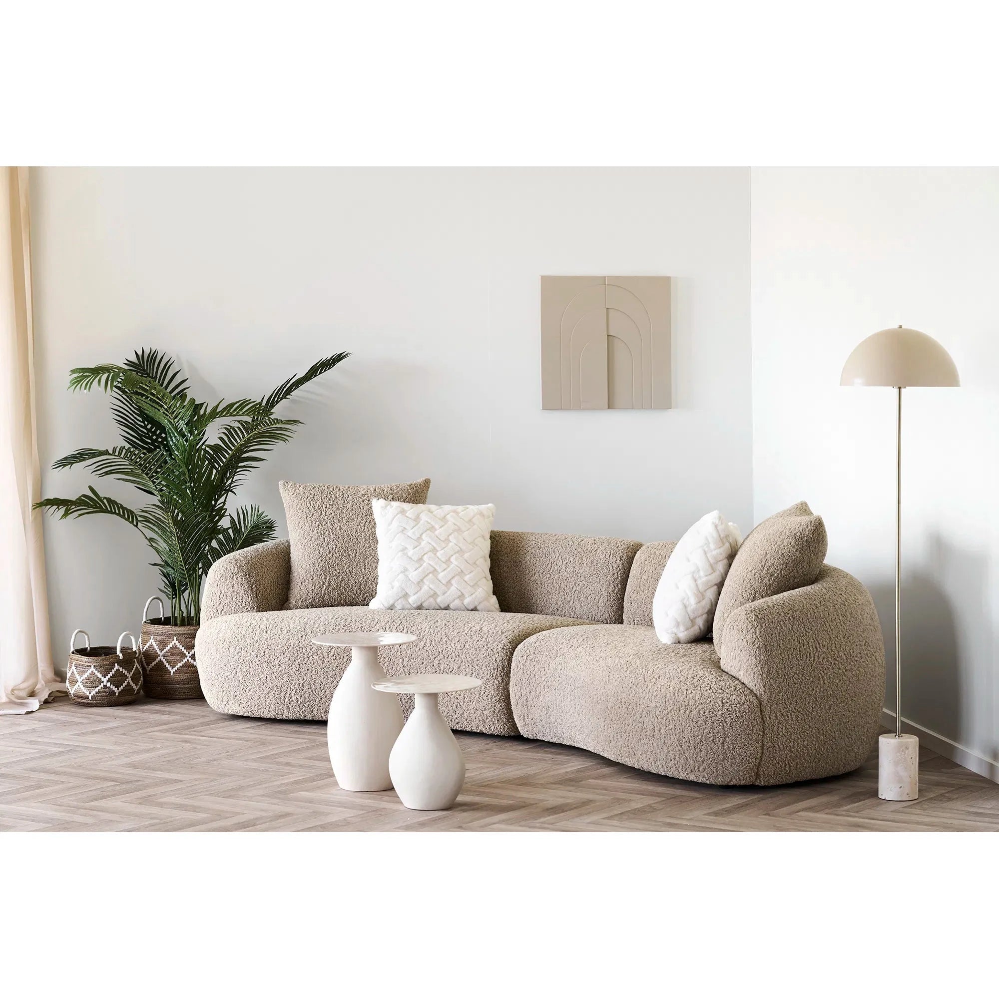 HOUSE NORDIC Πίνακας Έργο Τεχνης Σε Καμβά MDF Ina Μπεζ 60x60 cm HOUSE NORDIC