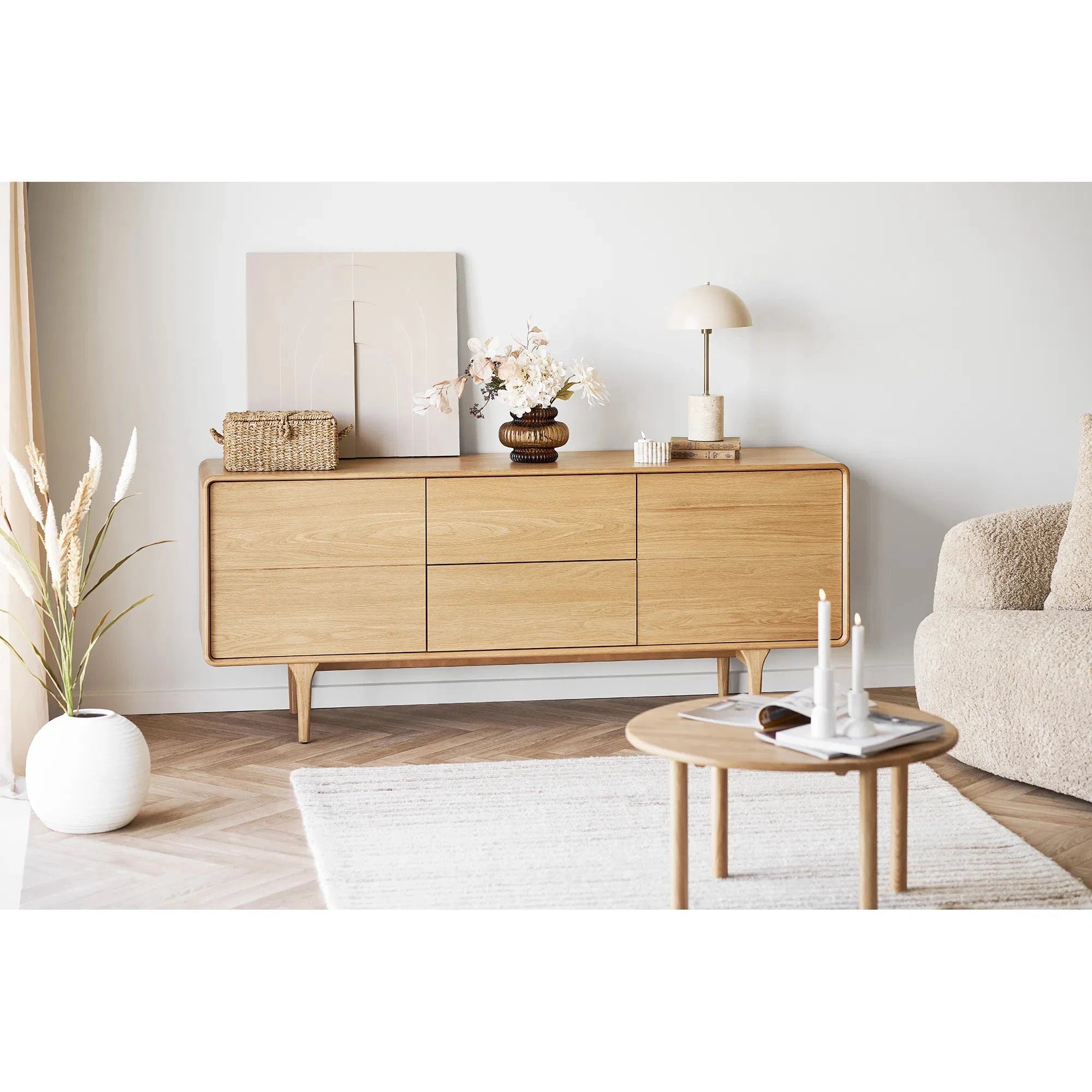HOUSE NORDIC Πίνακας Έργο Τεχνης Σε Καμβά MDF Ina Μπεζ 60x60 cm HOUSE NORDIC