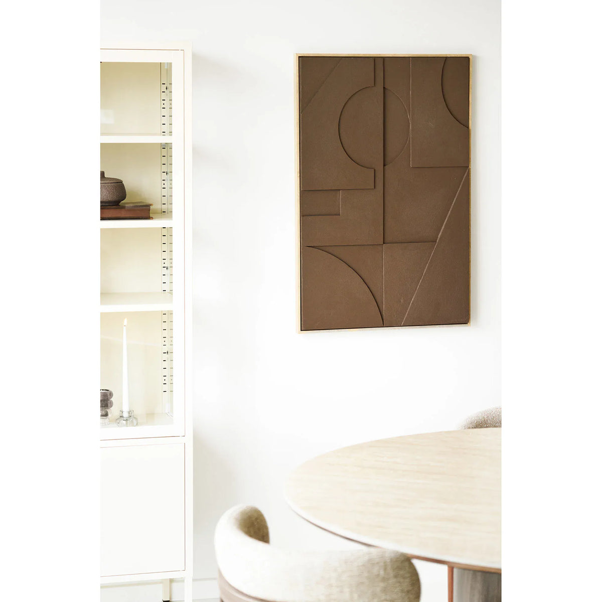 Διακοσμητικός Πίνακας Σε Καμβά Isabella Relief No.1 - MDF Πολυεστέρας Καφέ W60 x L4.4 x H90 cm HOUSE NORDIC