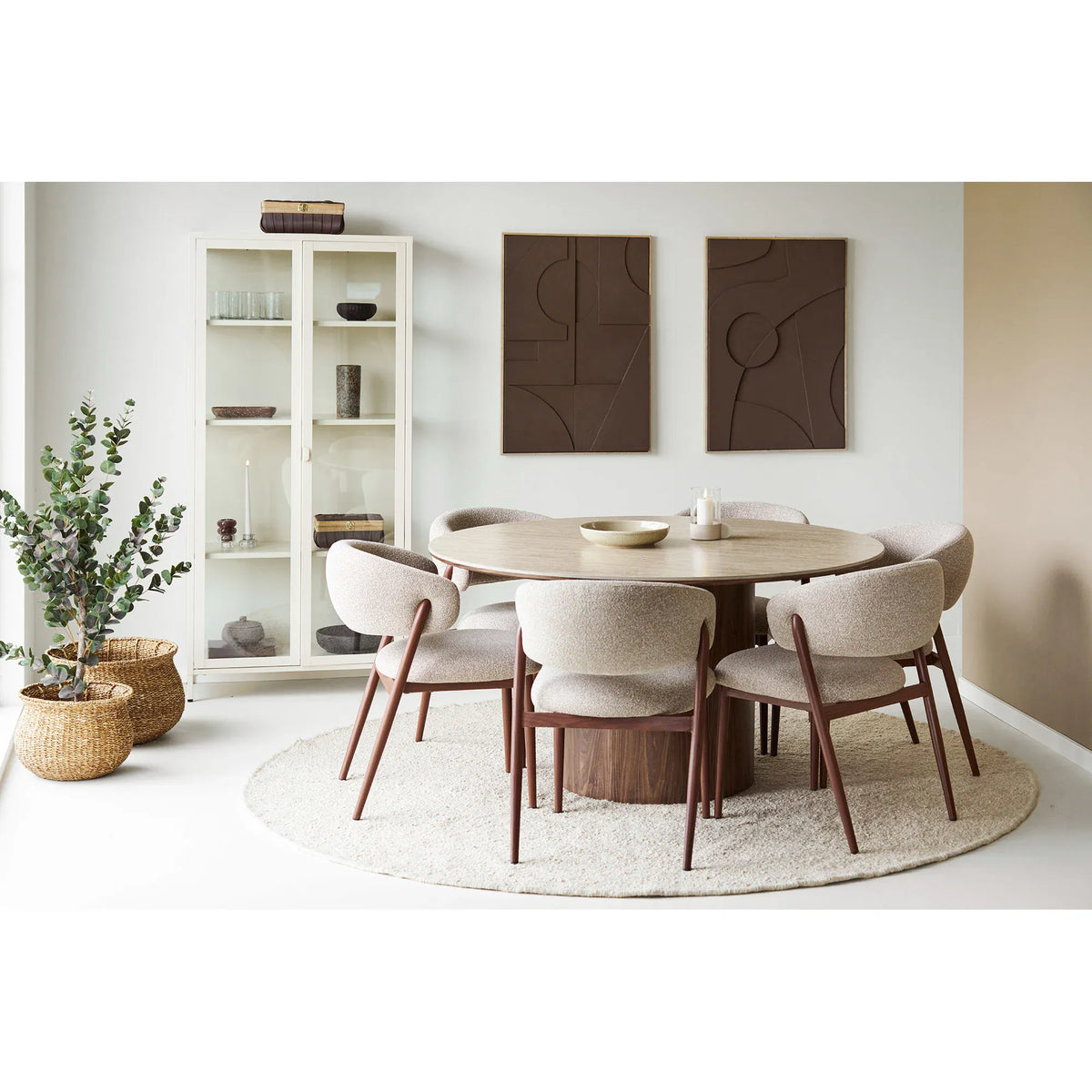 Διακοσμητικός Πίνακας Σε Καμβά Isabella Relief No.1 - MDF Πολυεστέρας Καφέ W60 x L4.4 x H90 cm HOUSE NORDIC
