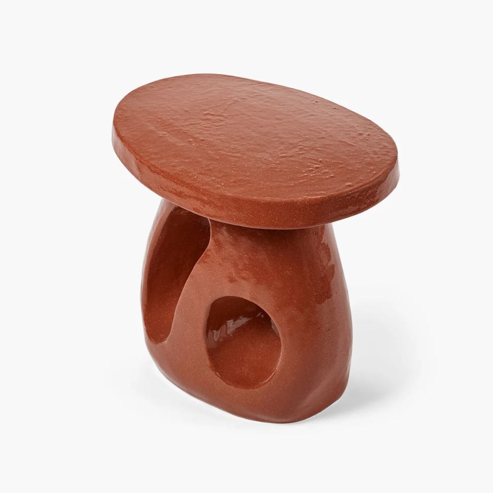 Βοηθητικό Τραπέζι 10 rust Amé Καφέ Terracotta Κεραμικό L 52 W 37 H 45 cm SERAX