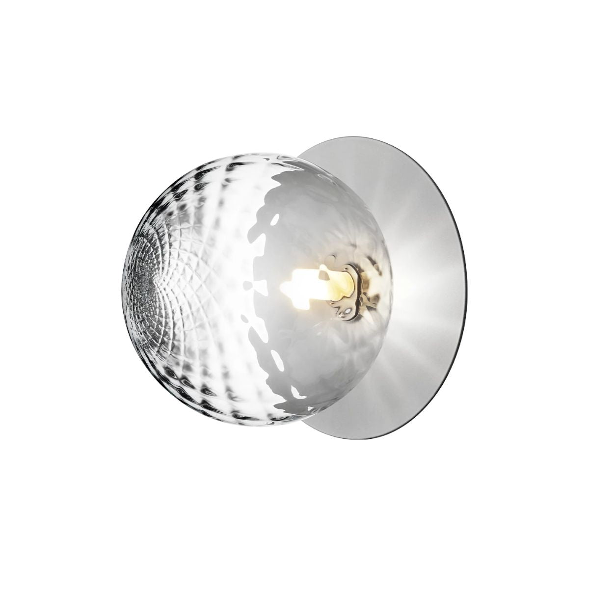 NUURA Φωτιστικό Τοίχου Φωτιστικό Τοίχου - Οροφής Liila 1 Large Μέταλλο Ασημί ø255mm x 230mm G9 - IP44/220-240V NUURA