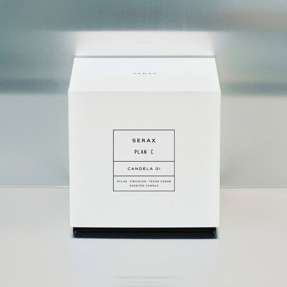 Αρωματικό Κερί Scented 01 S Μπλε-Μαύρο Γυάλινο L 8.5 W 8.5 H 14cm SERAX