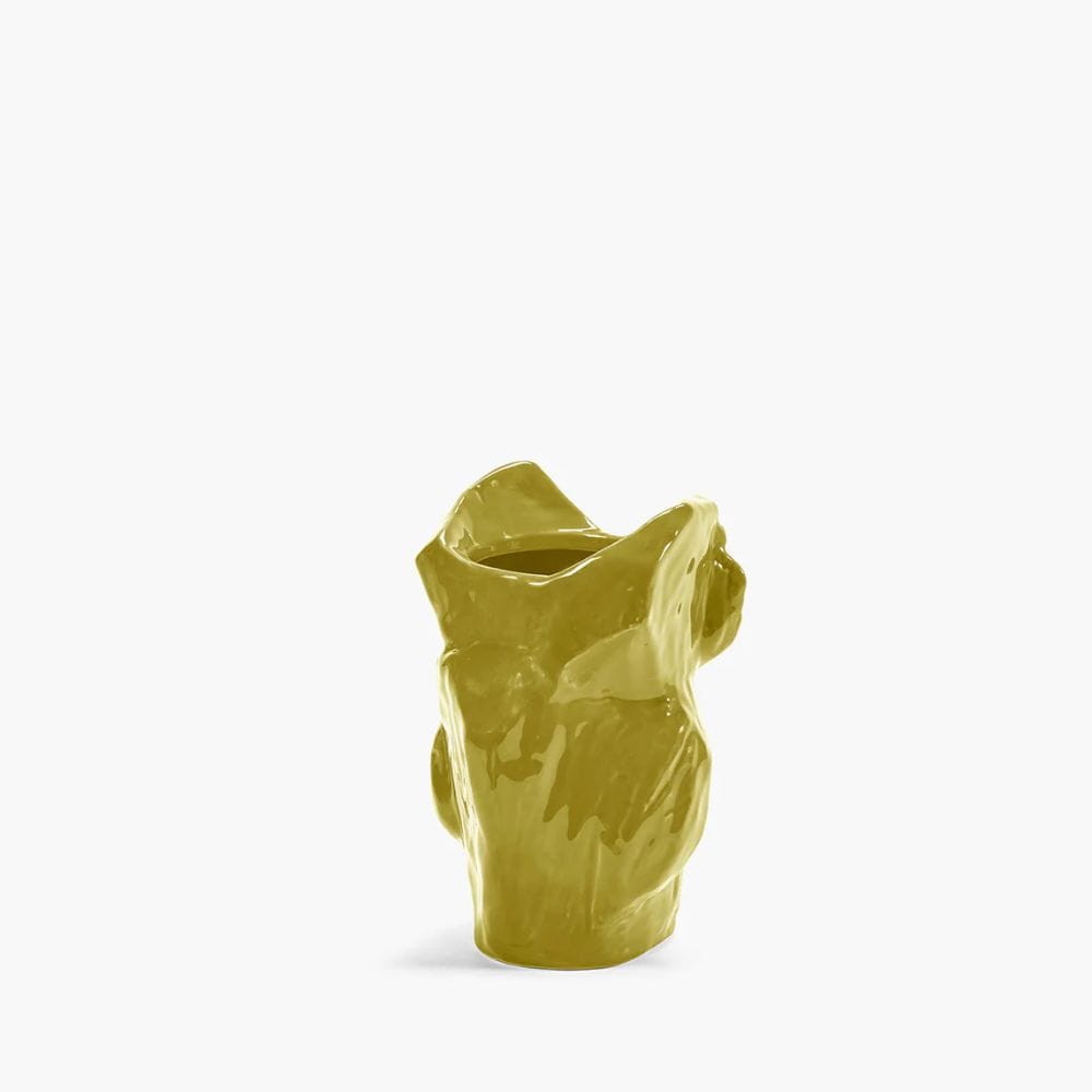 Διακοσμιτικό Βάζο Owl XS Butter Κίτρινο Κεραμικό 13x12x18cm SERAX - MARNI
