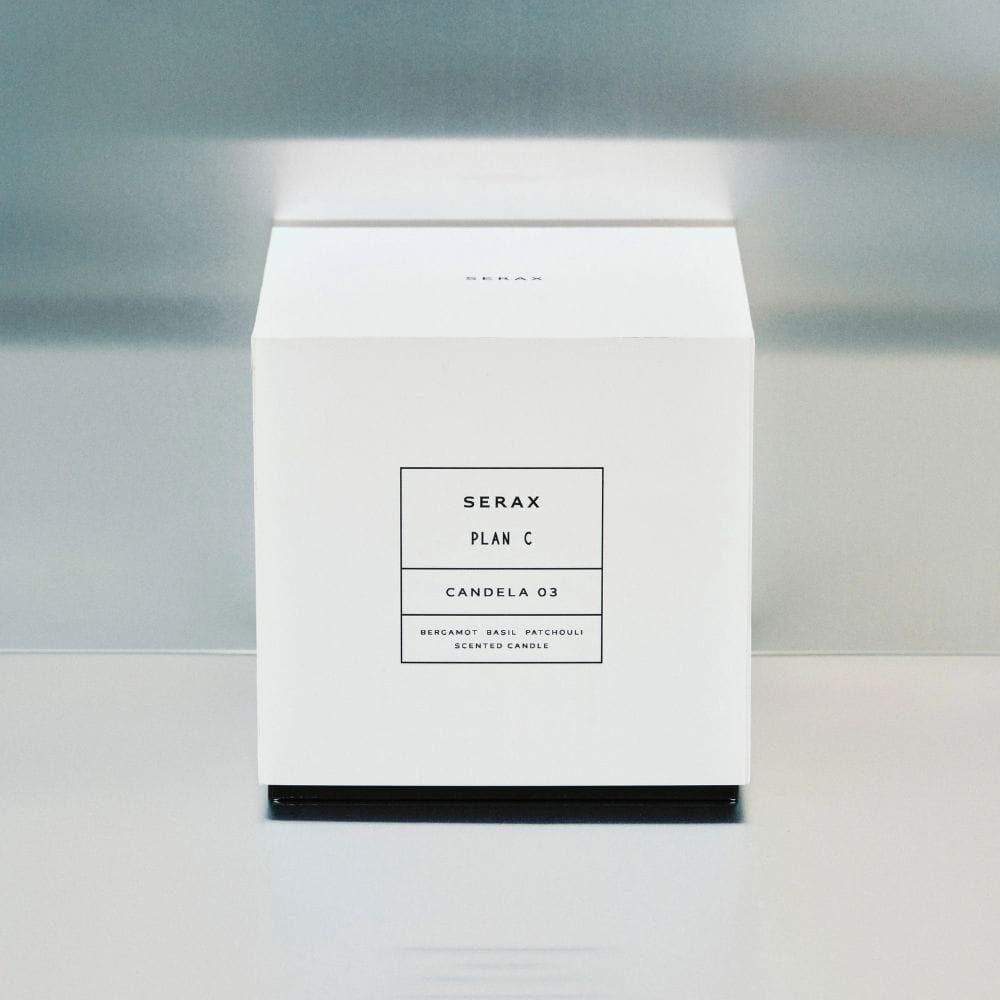 Αρωματικό Κερί Scented 03 B Μπορντό-Κίτρινο Γυάλινο L 17 W 17 H 16 cm SERAX
