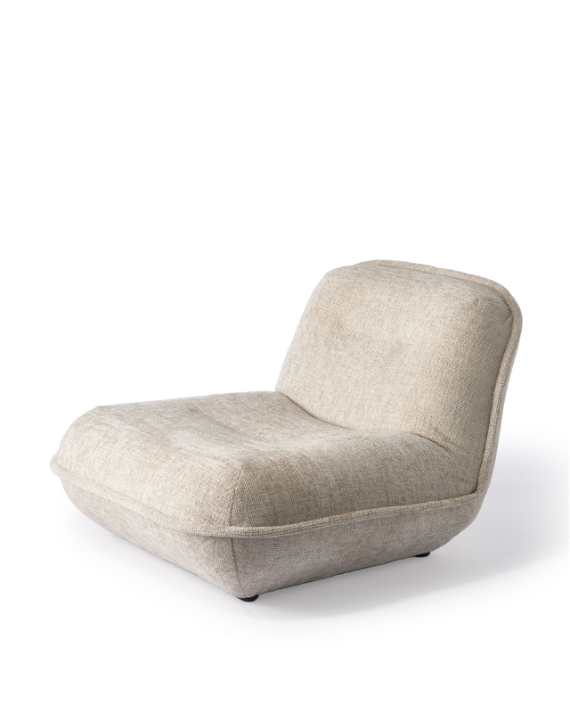 POLSPOTTEN Πουφ Love Seat BERRY Πουφ Υφασμάτινο W130 x D103 x H70 Λευκό POLSPOTTEN