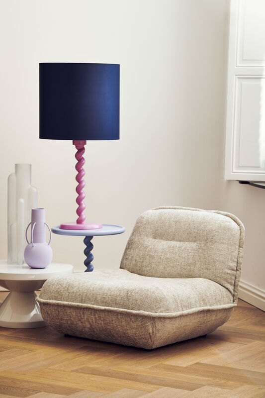 POLSPOTTEN Πουφ Love Seat BERRY Πουφ Υφασμάτινο W130 x D103 x H70 Λευκό POLSPOTTEN