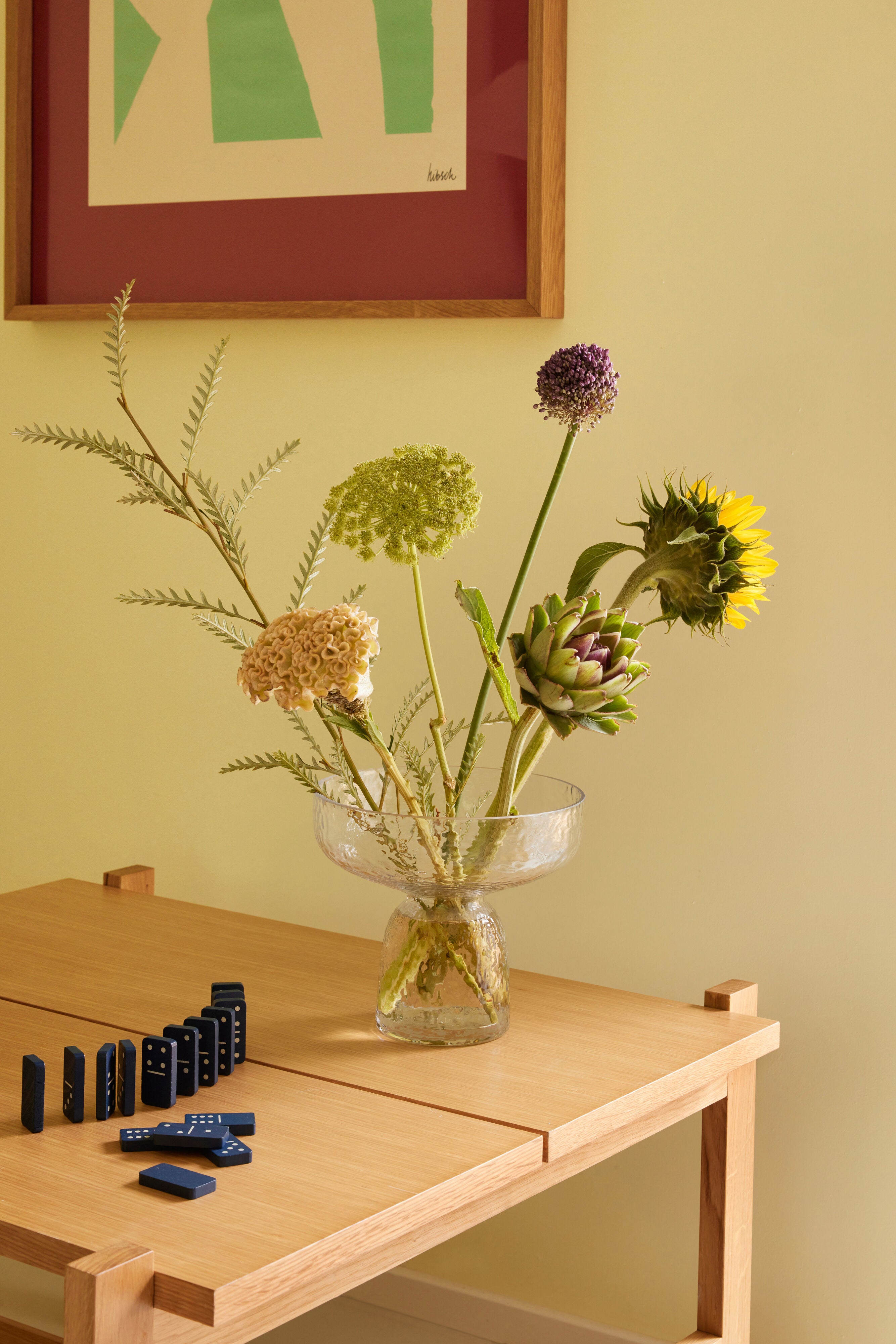 HUBSCH Βάζο Βάζο - Μπολ Aino Ανάγλυφο Διάφανο Γυαλί H19 Ø22 cm HUBSCH