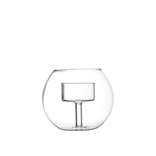 INA Γυάλινο Κηροπήγιο Clear – Ø8 εκ. HintsDeco
