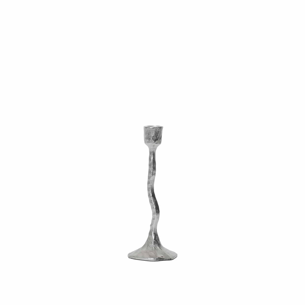 Κηροπήγιο Amy M Silver Αλουμίνιο Ø8 x H23 cm Broste Copenhagen