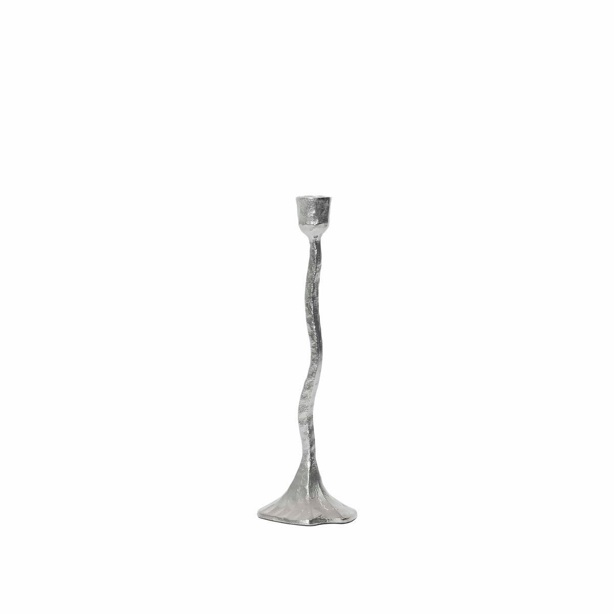 Κηροπήγιο Amy L Silver Αλουμίνιο Ø9 x H31 cm Broste Copenhagen