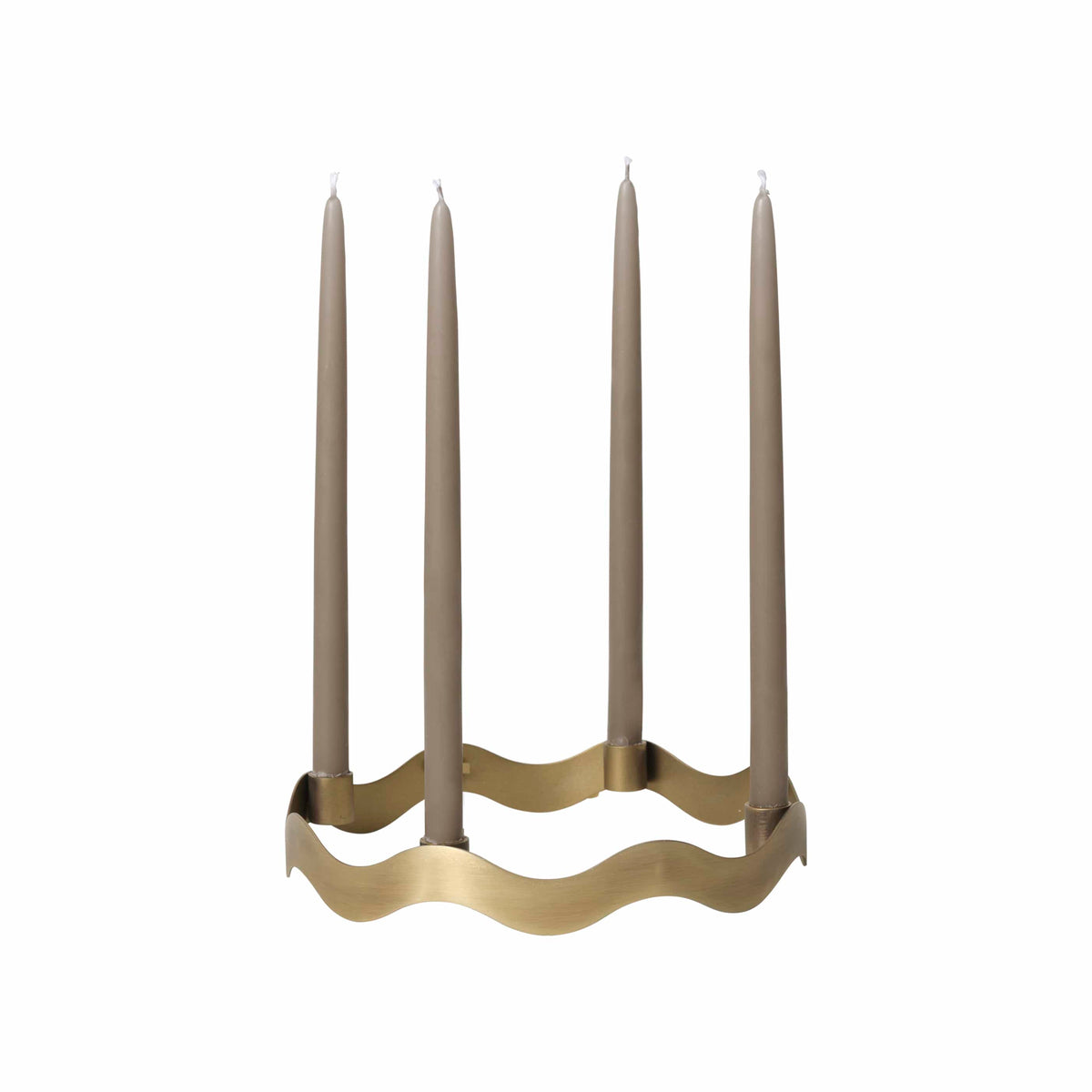 Διακοσμητικό Κηροπήγιο Halo Μεταλλικό Brass Ø18 x H2,8 cm Broste Copenhagen