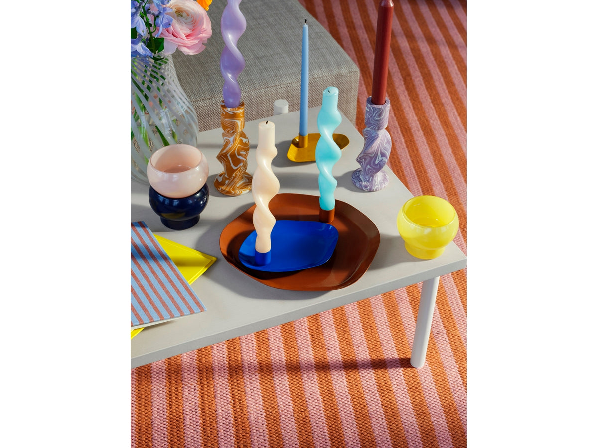 Broste Copenhagen Κηροπήγιο Μεταλλικό Κηροπήγιο Mie Mini Γαλάζιο W10xD8xH2 cm Broste Copenhagen