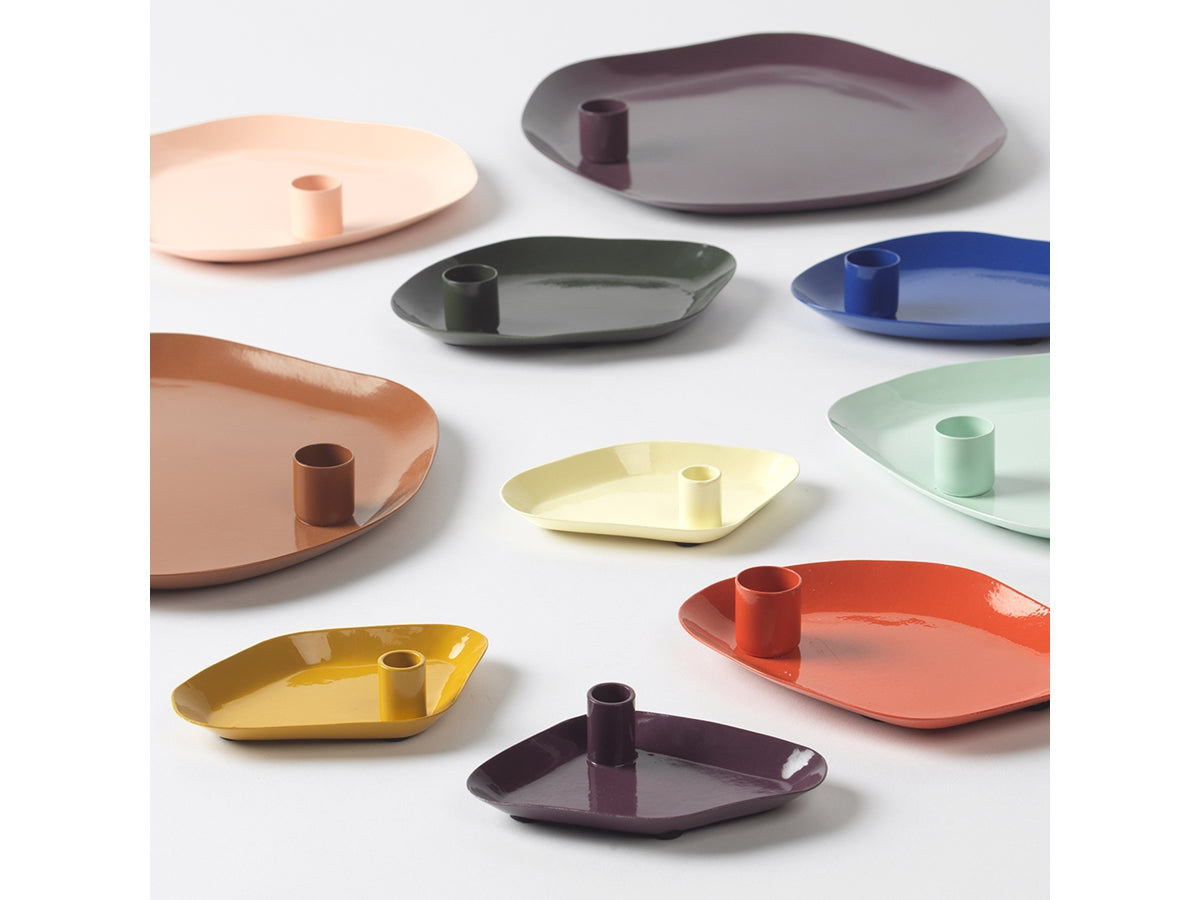 Broste Copenhagen Κηροπήγιο Μεταλλικό Κηροπήγιο Mie Mini Γαλάζιο W10xD8xH2 cm Broste Copenhagen
