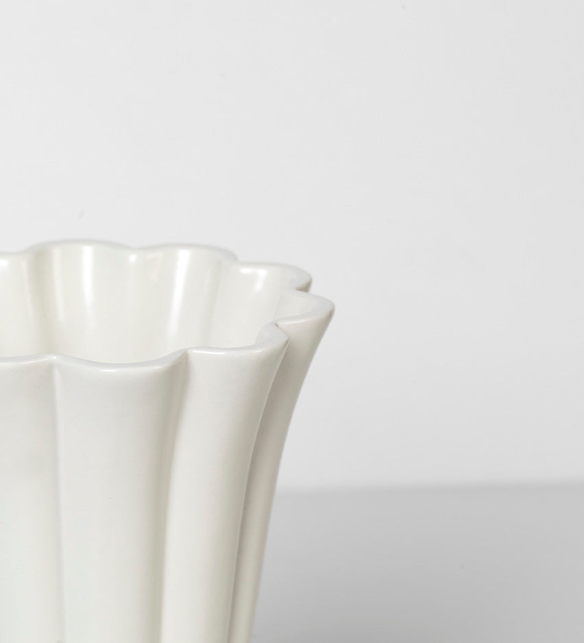 Broste Copenhagen ΒΑΖΟ Βάζο Heli Small Μπεζ Glazed Stoneware Ματ Ø12 x H22 cm Broste Copenhagen
