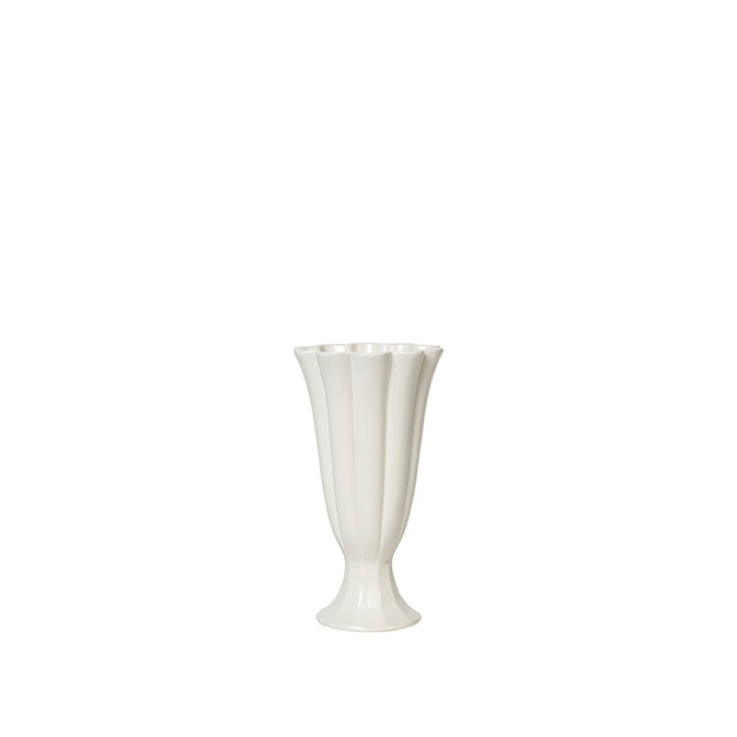 Broste Copenhagen ΒΑΖΟ Βάζο Heli Small Μπεζ Glazed Stoneware Ματ Ø12 x H22 cm Broste Copenhagen