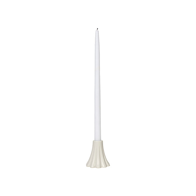 Broste Copenhagen Κηροπήγιο Κηροπήγιο Heli S Ανακυκλωμένο Stoneware Off White Ø8 x H8 cm Broste Copenhagen