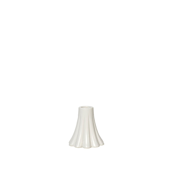 Broste Copenhagen Κηροπήγιο Κηροπήγιο Heli S Ανακυκλωμένο Stoneware Off White Ø8 x H8 cm Broste Copenhagen